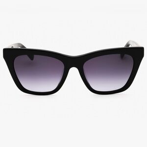 Longchamp 715S Women’s Black Cat-Eye Sunglasses with Purple Gradient Lenses NIC